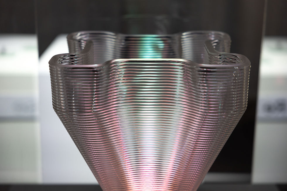 3D printed glass - stepping stone prototype - Image credit: Marcel Bilow