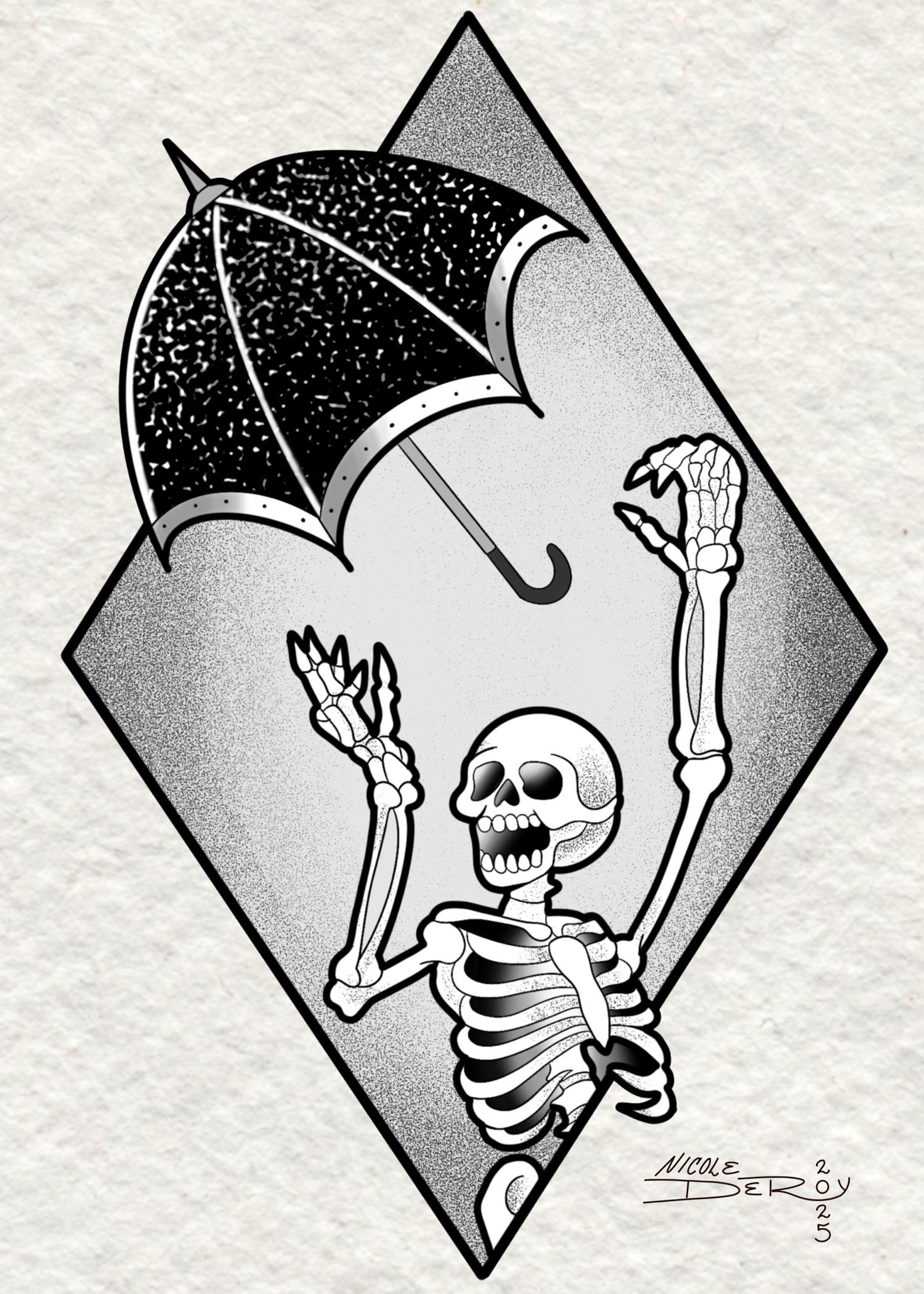 Dancing In The Rain - Giclee Art Print