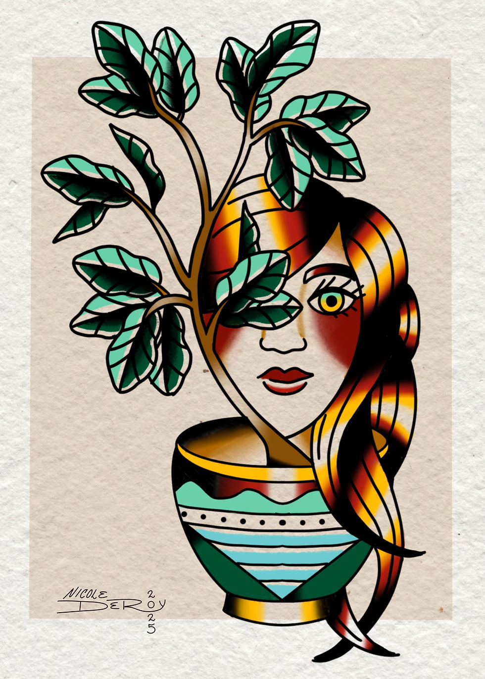 Fiddle Leaf - Giclee Art Print