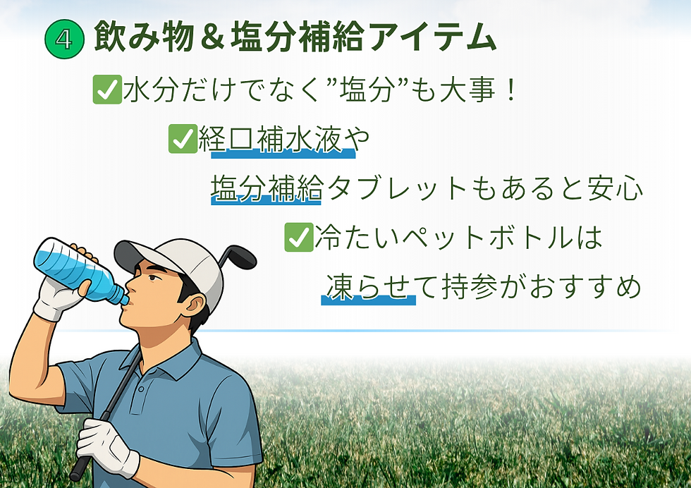 暑さに負けない！夏ゴルフを劇的に快適にするおすすめ便利グッズ