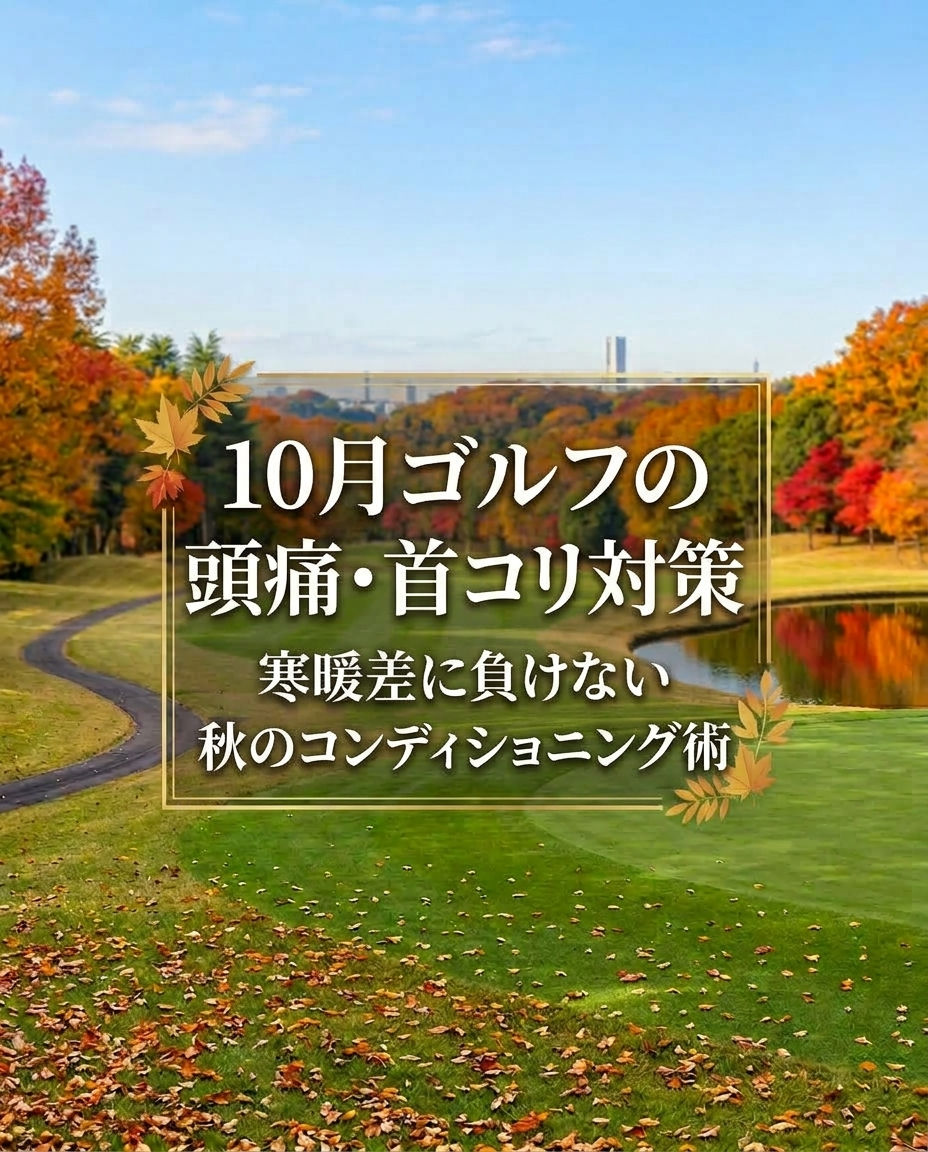 10月ゴルフの頭痛・首コリ対策|寒暖差に負けない秋のコンディショニング術