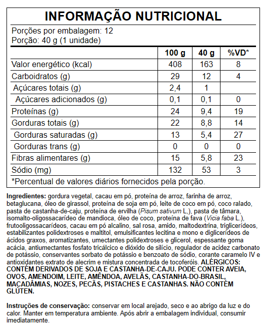 Miniatura: Barra de Proteína Vegana