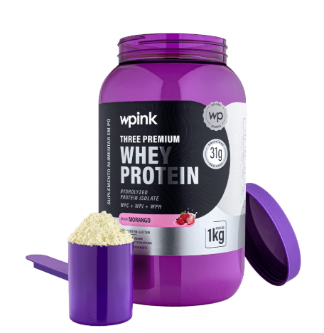 Miniatura: Whey Protein 3W - 1kg - Three Premium - WPink