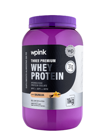 Miniatura: Whey Protein 3W - 1kg - Three Premium - WPink