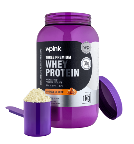 Miniatura: Whey Protein 3W - 1kg - Three Premium - WPink