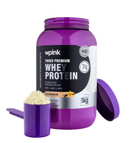 Miniatura: Whey Protein 3W - 1kg - Three Premium - WPink