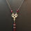 Thumbnail: SILVERTONE RED BEADED HANDMADE NECKLACE