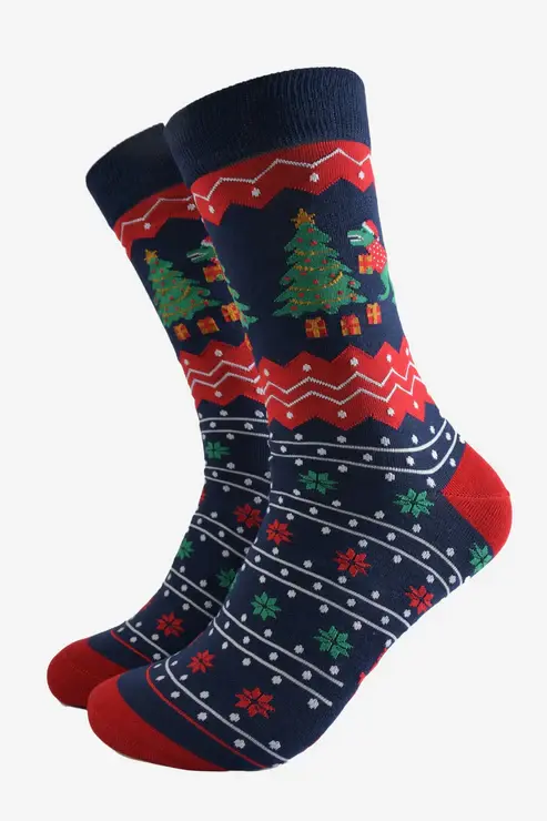 Thumbnail: Fun Christmas Socks T-Rex