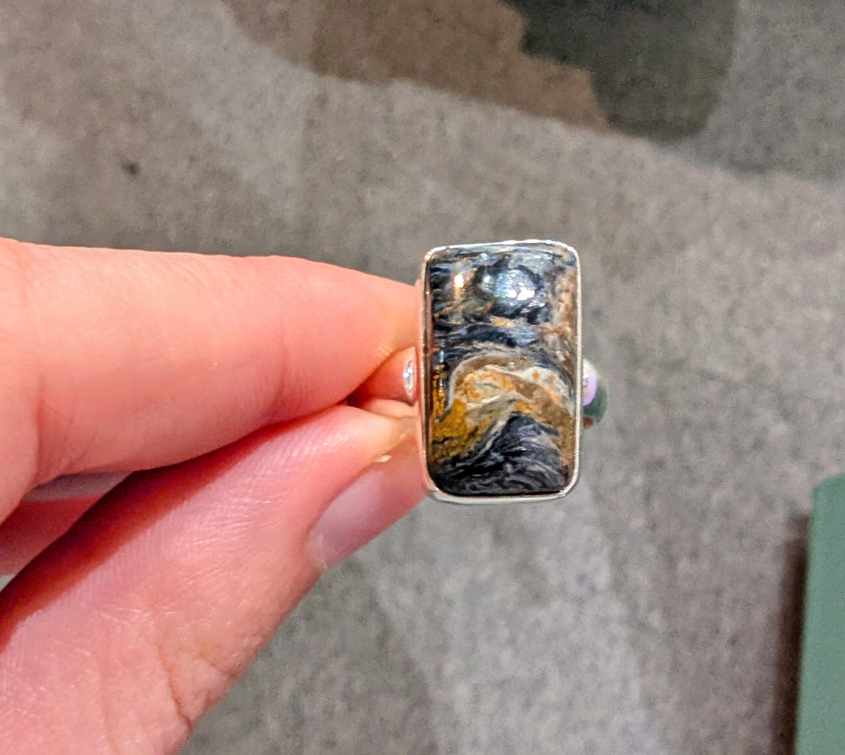 Pietersite Silver Ring