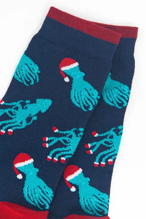 Thumbnail: Octopus and Squid Christmas Socks