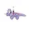 Thumbnail: Triceratops Felt Keyring