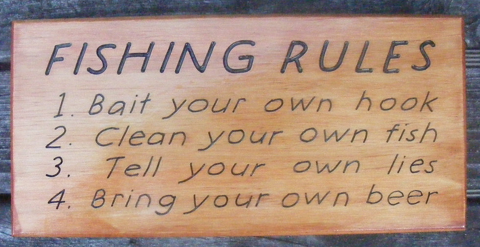 Fishing Rules | signsbykim