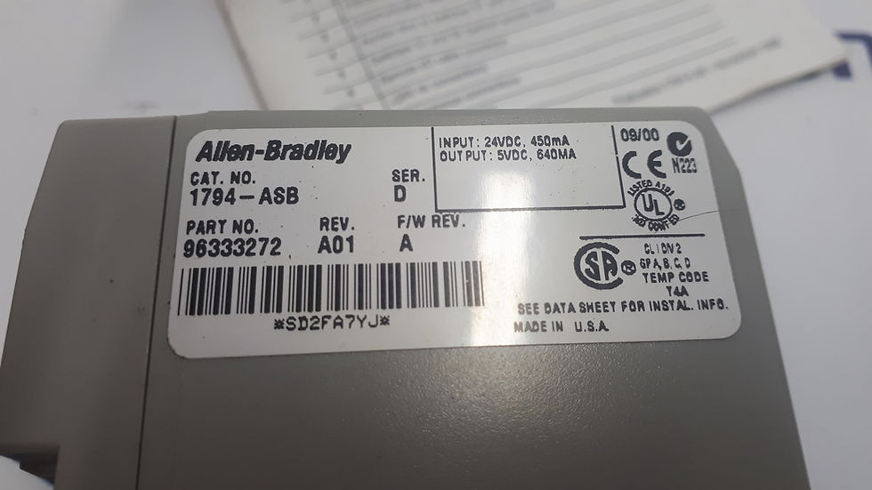 Thumbnail: Allen-Bradley 1794-ASB I/O Adaptor Module Drives & Controls 2