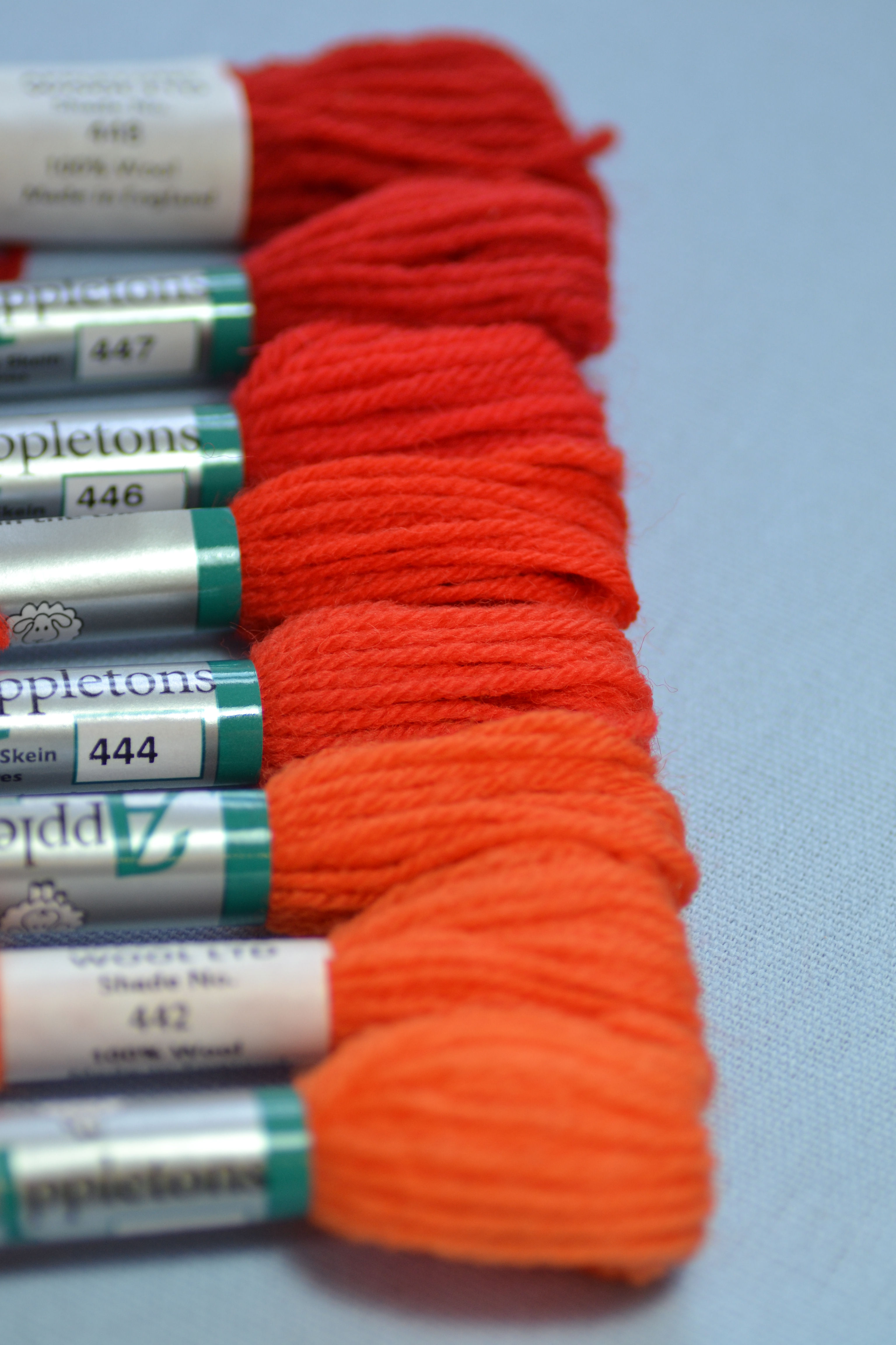 Complete range: 440 Orange Red Appletons Wool