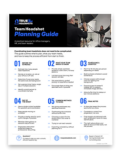 Professional headshot planning guide for office managers and HR teams