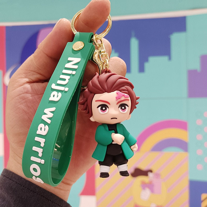 Cartoon Demon Slayer Doll Toy Key Chain Kimetsu No Yaiba Blade of Ghost Keychai