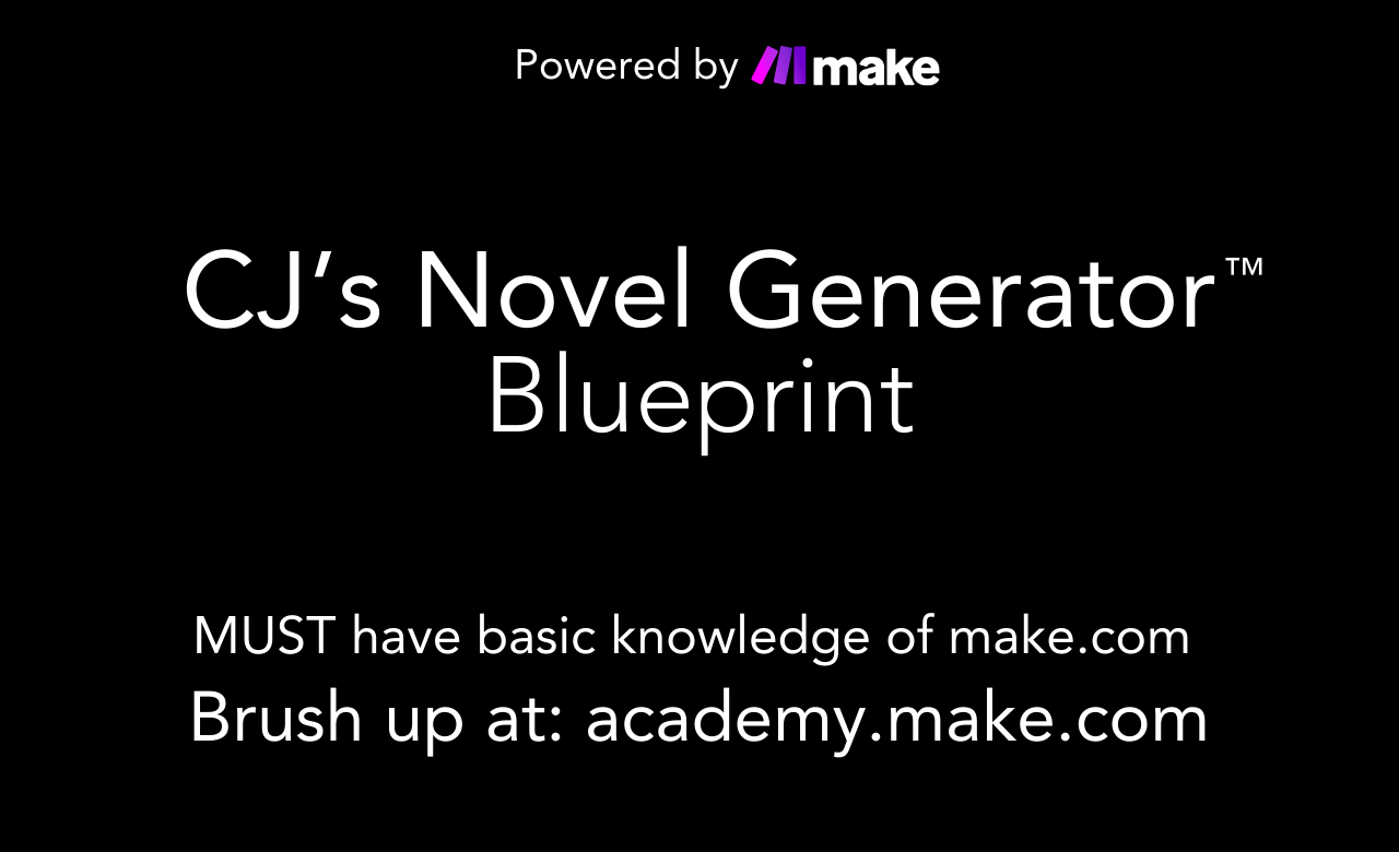 CJ's Novel Generator