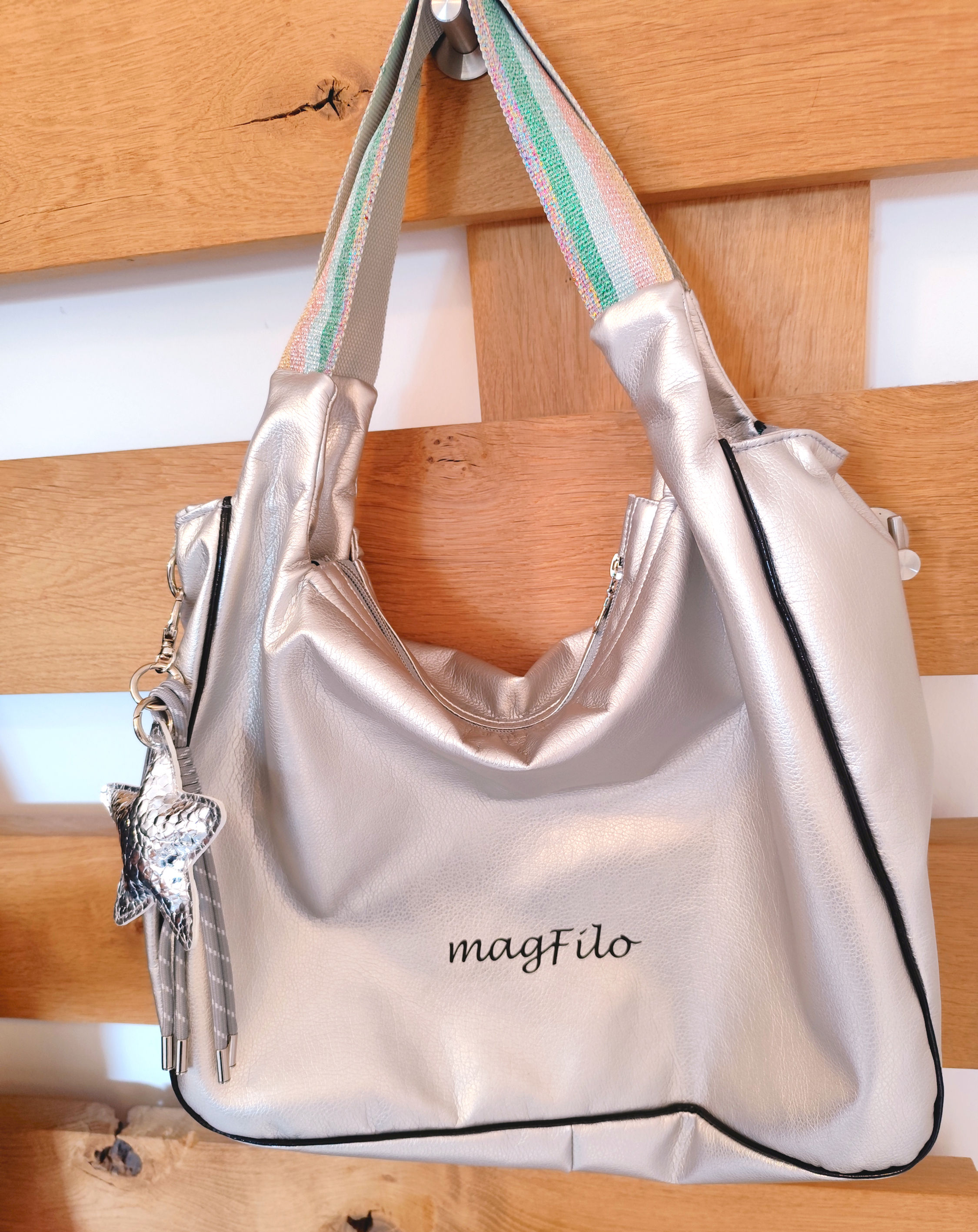 Shopper Silber glänzend