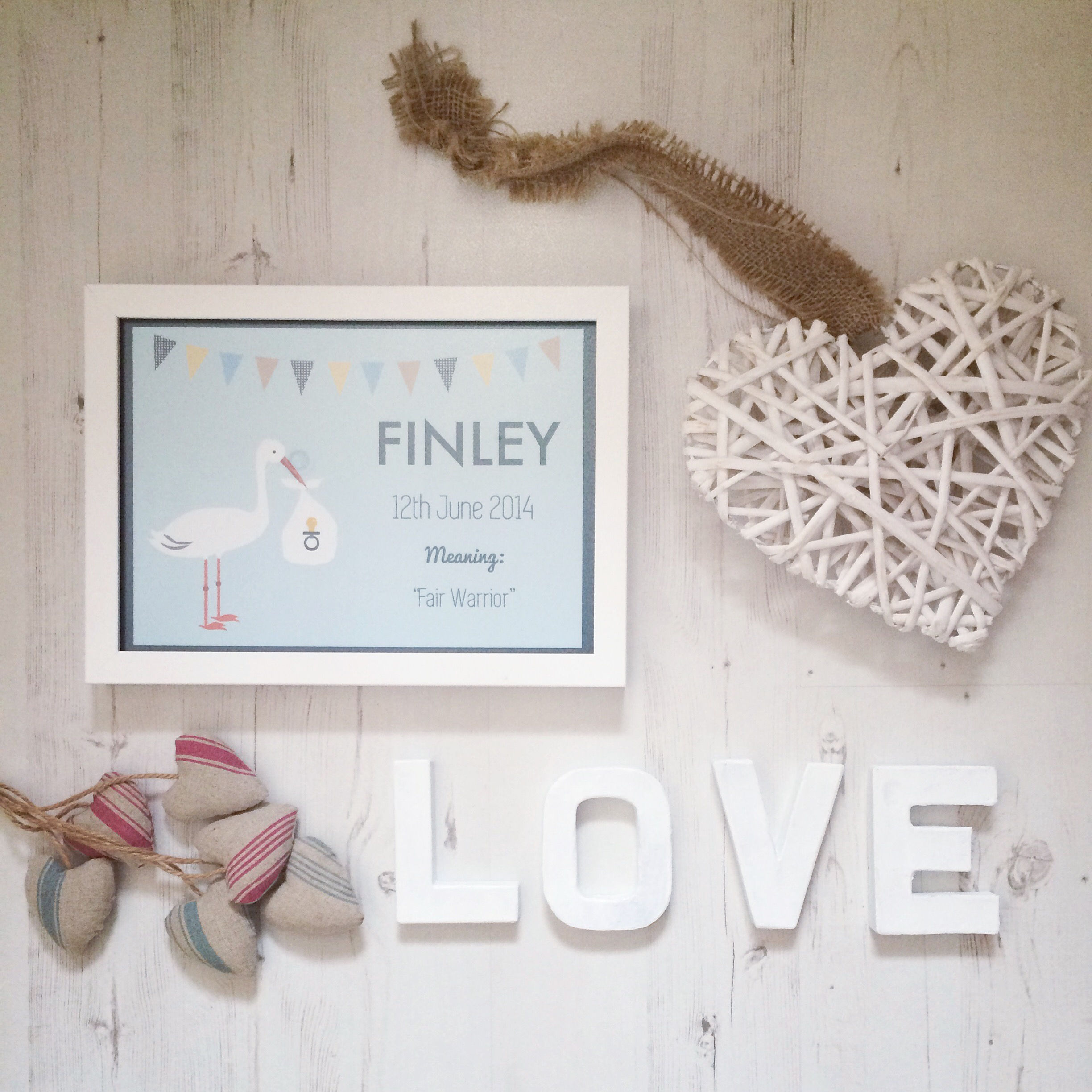 Personalised Baby Boy Name Print