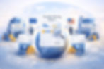 ASC Consulting Limited presents an illustration of transfer pricing report between EU and US subsidiaries, with invoices, cargo, flags, and magnifying glass.