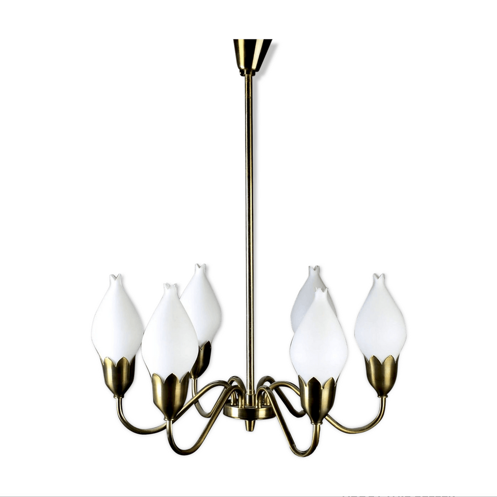 Brass Tulipan Chandelier from Fog & Mørup