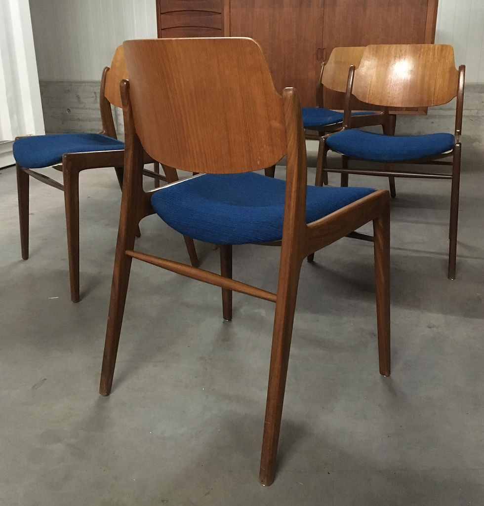 Thumbnail: 6x Hartmut Lohmeyer Teak Dining Chairs