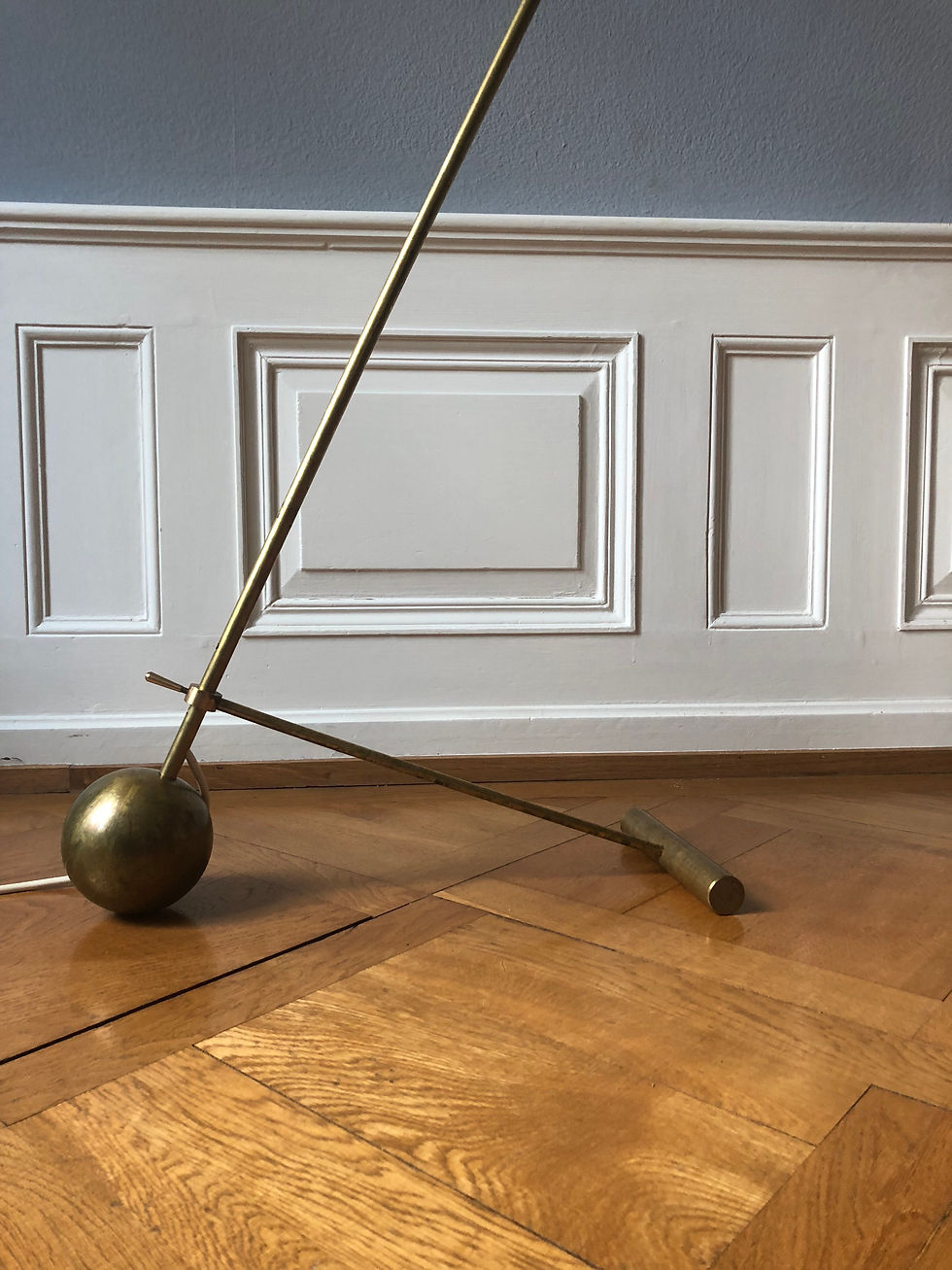 Thumbnail: Yellow Diabolo Floor Lamp Stilnovo Style