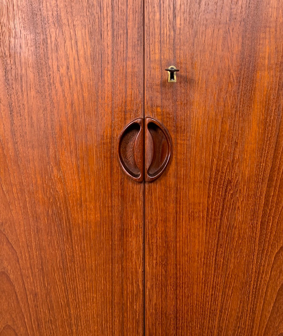 Thumbnail: Teak Cabinet Tambour Door by Peter Hvidt &amp; Orla Mølgaard-Nielsen