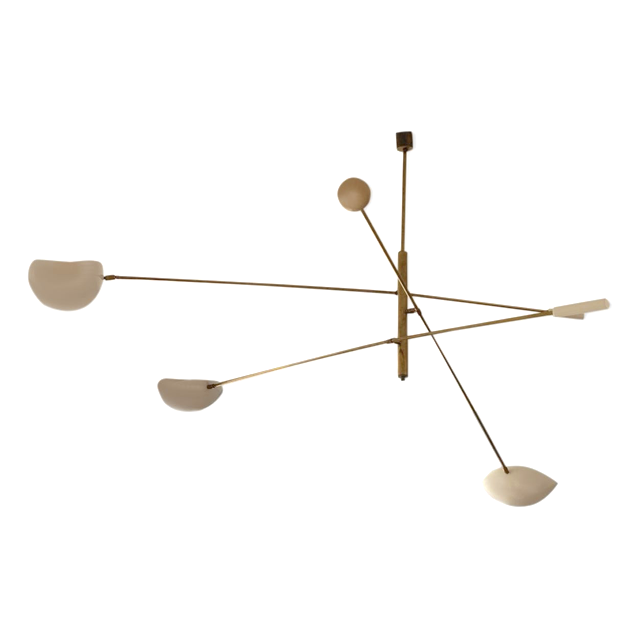 Large Asymmetric Ceiling Lamp Stilnovo Style