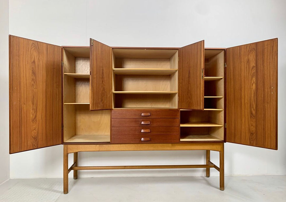 Thumbnail: Danish MidCentury Teak Highboard Credenza