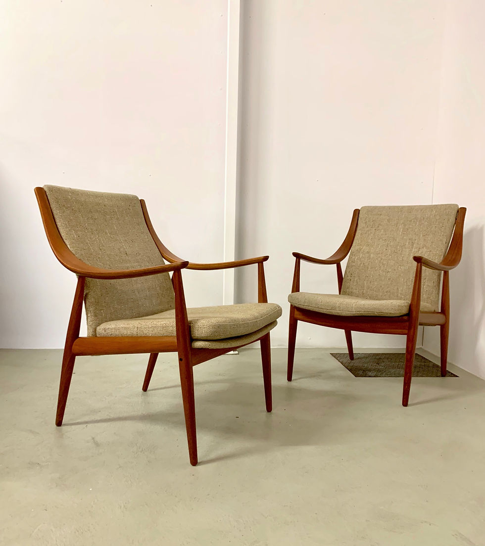 Thumbnail: Pair of Peter Hvidt &amp; Orla Mølgaard-Nielsen Teak Armchair