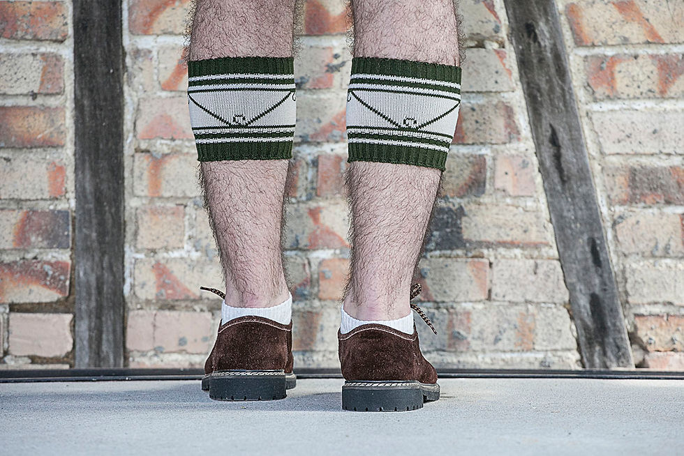 Miniatura: Polaina Típica Alemã Masculina Curta - Verde Escuro