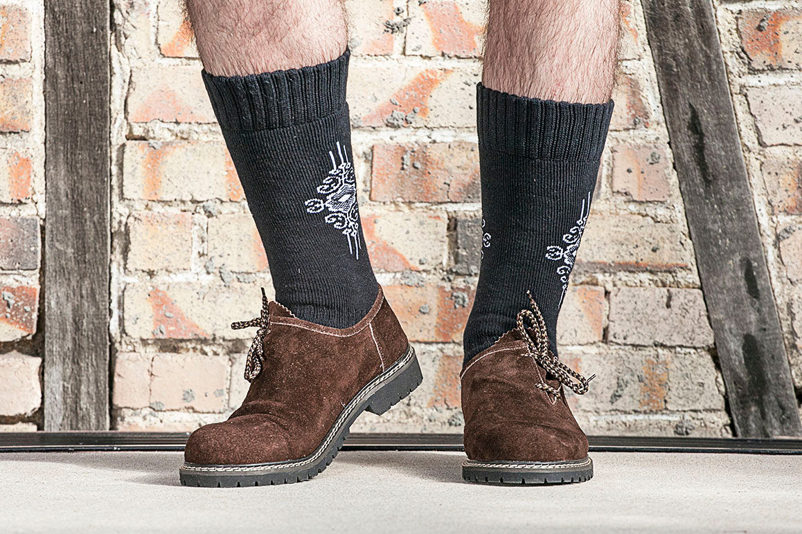 Meia Típica Alemã Detalhe Lateral