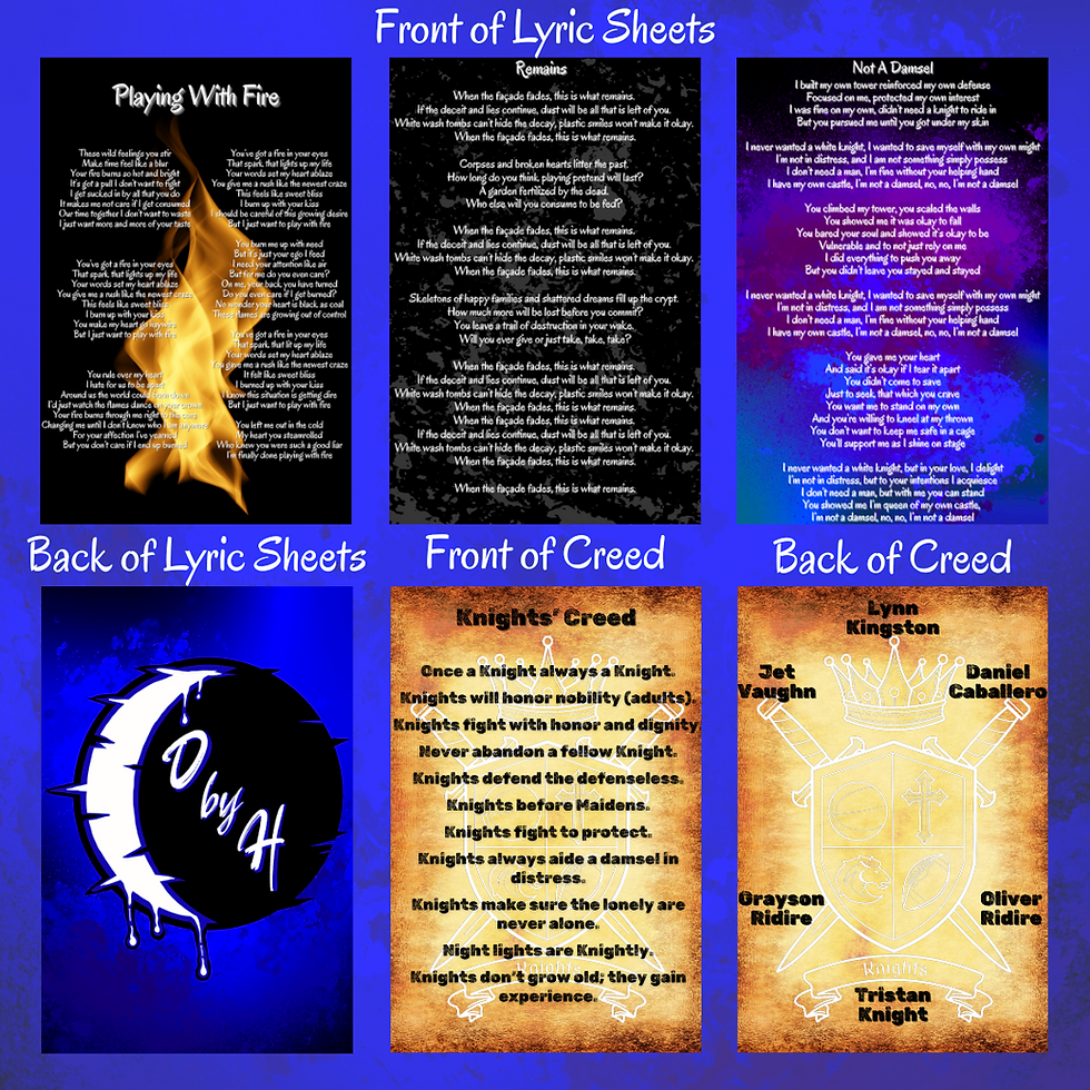 Thumbnail: Lyric Sheets and Knights' Creed