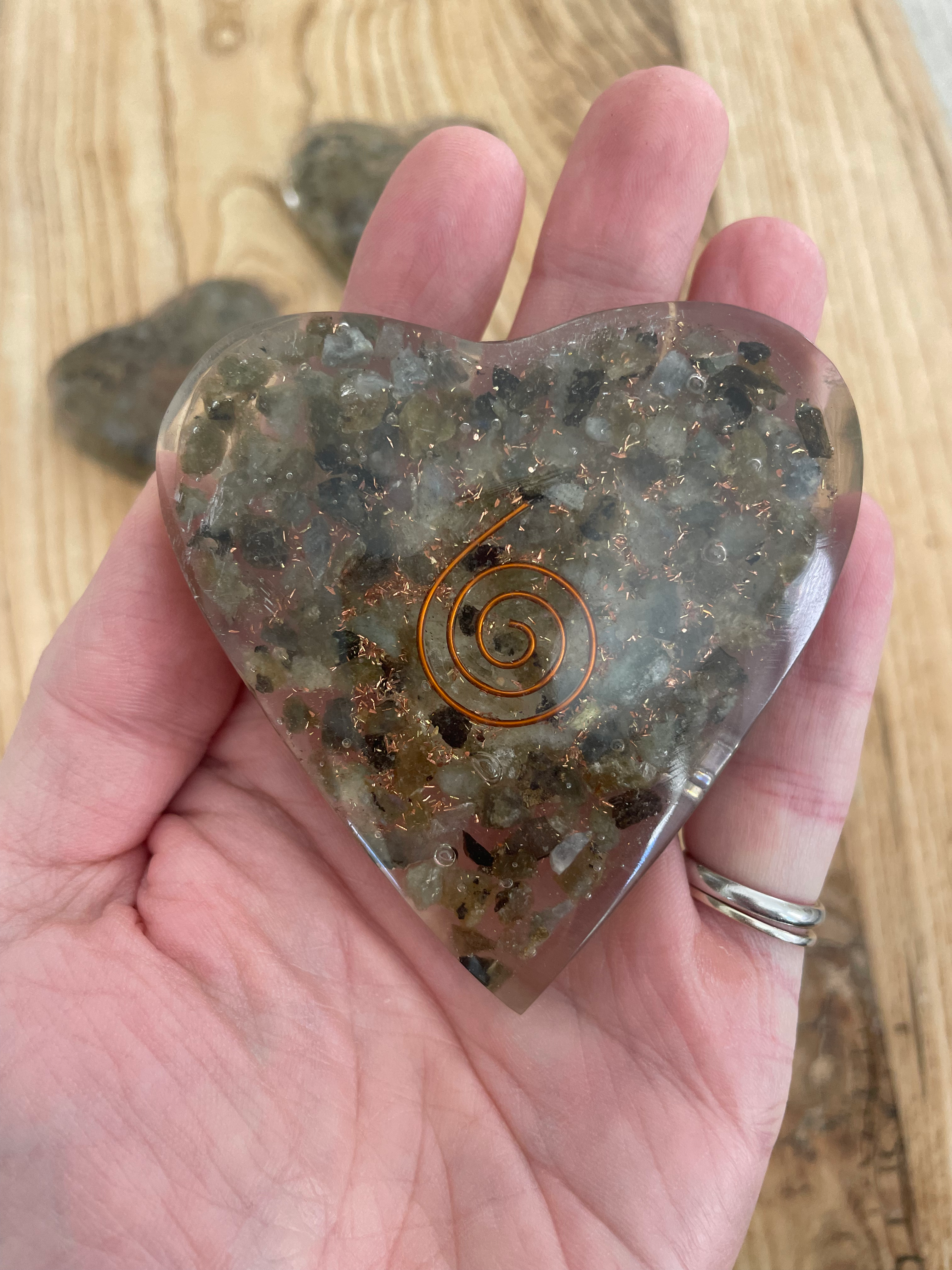 Labradorite Orgonite Heart