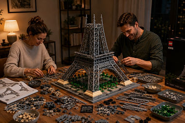 LEGO Eiffel Tower building experience at home Madrid