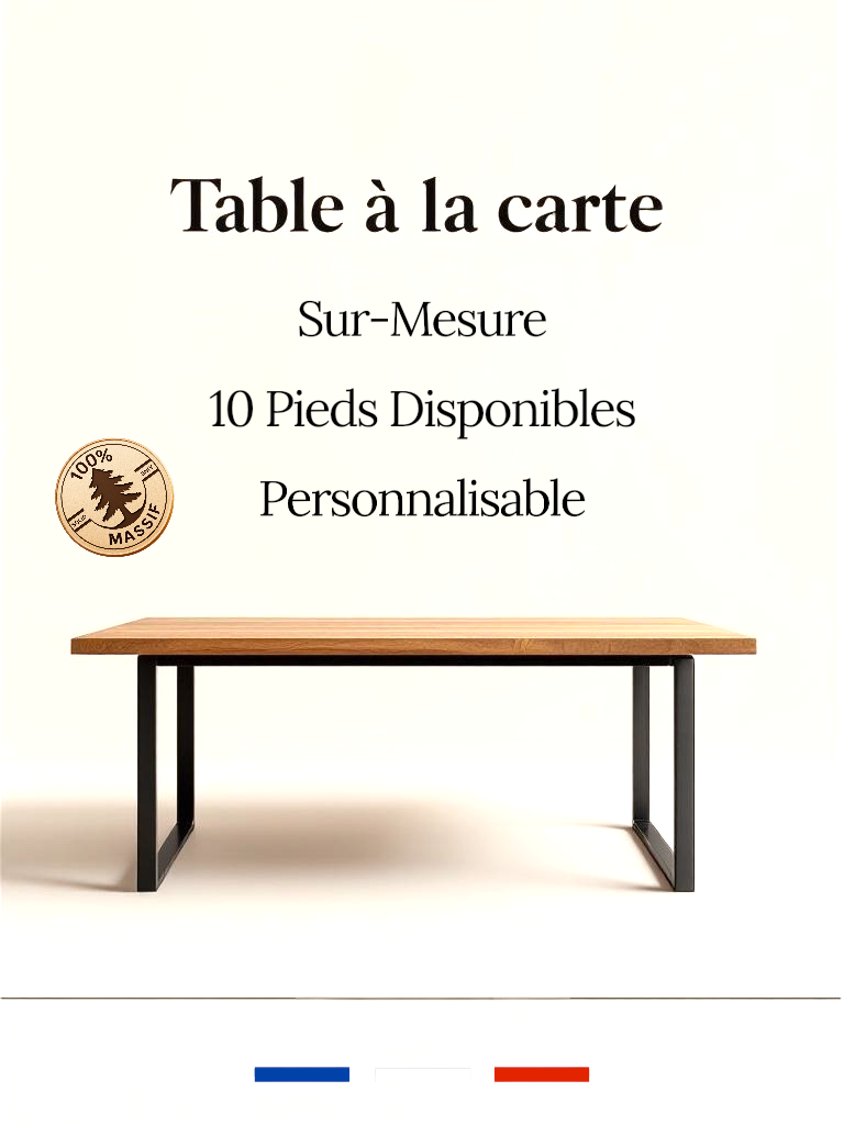 affiche table sur mesure
