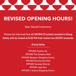 Revised Opening Hours during MCO