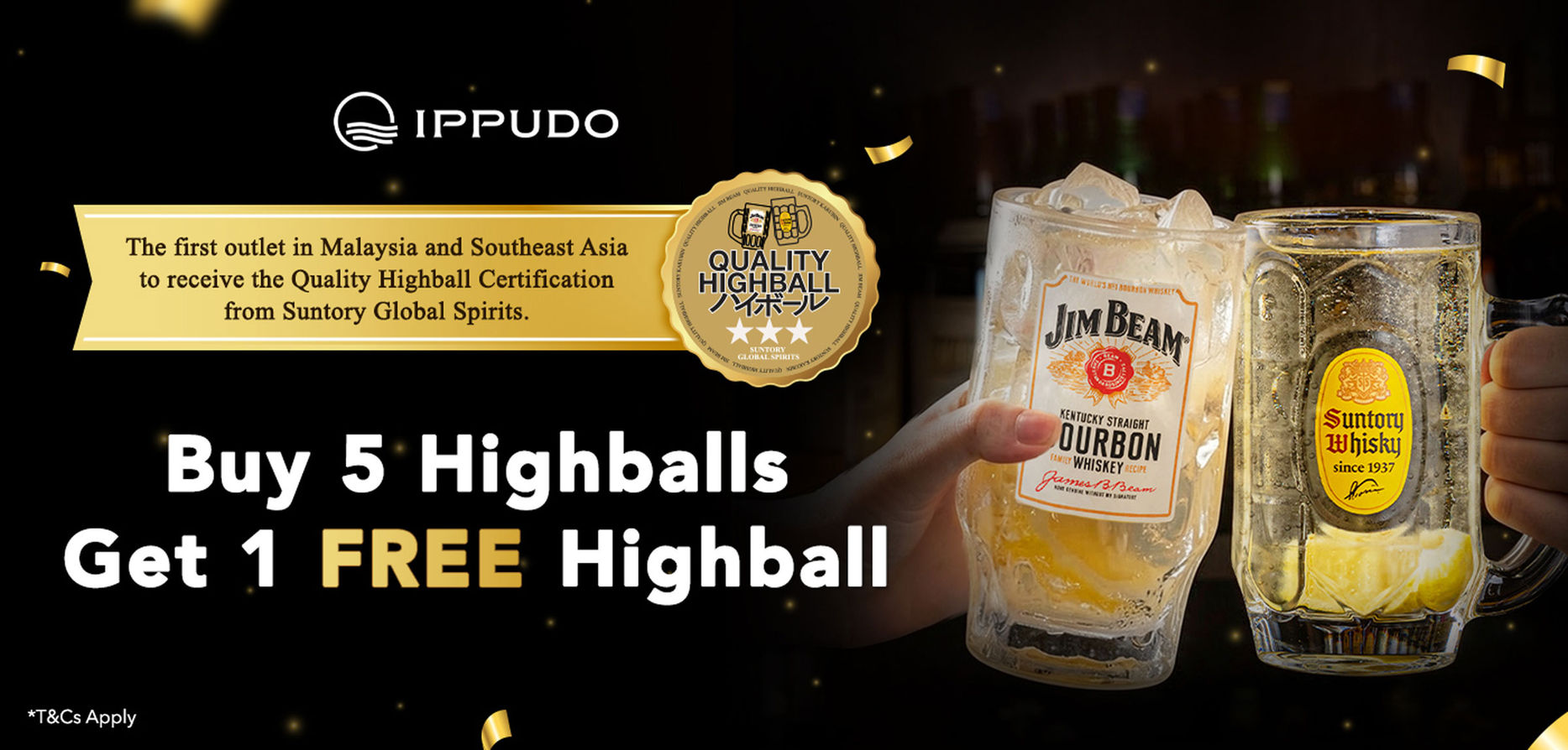 Buy 5 Highballs, Get 1 Free Highball 🍻with IPPUDO