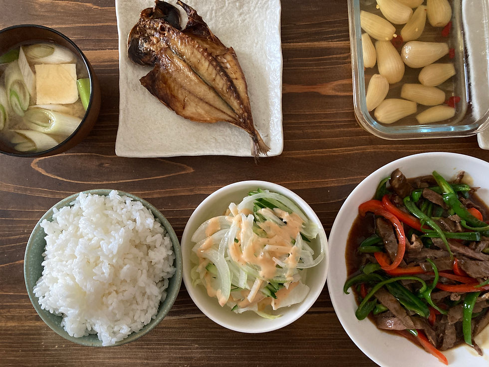 今日の賄いは干物そして健康診断の結果。