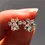 Thumbnail: White Zircon Stone Stud. Small Dog Paw Claw Earrings for Women