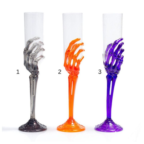 SKELETON HAND CHAMPAGNE FLUTES 26CM (7007) Mavros Larnaca