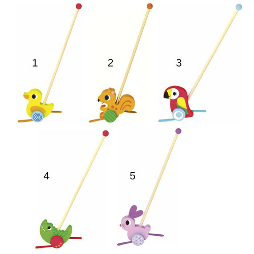 WOODEN SLIDING ANIMALS (40718) Mavros Larnaca