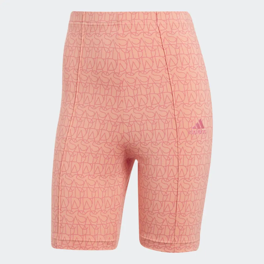 ADIDAS ALLOVER ADIDAS GRAPHIC BIKER SHORTS (IC9685)