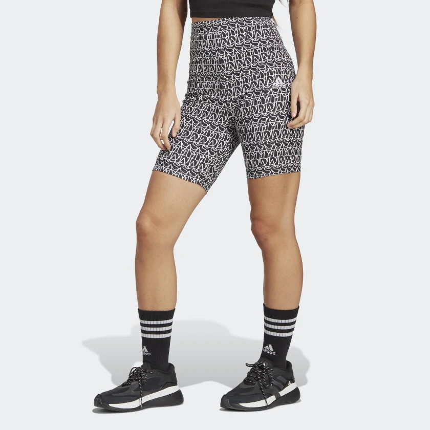 ADIDAS ALLOVER ADIDAS GRAPHIC BIKER SHORTS (HR4885)