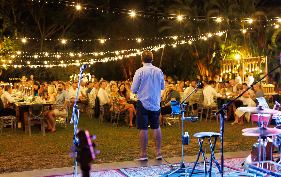 Corporate dinner at The Grotto, Sheraton Grand Mirage Resort in Port Douglas, photographed by Shamrock Space Studio.