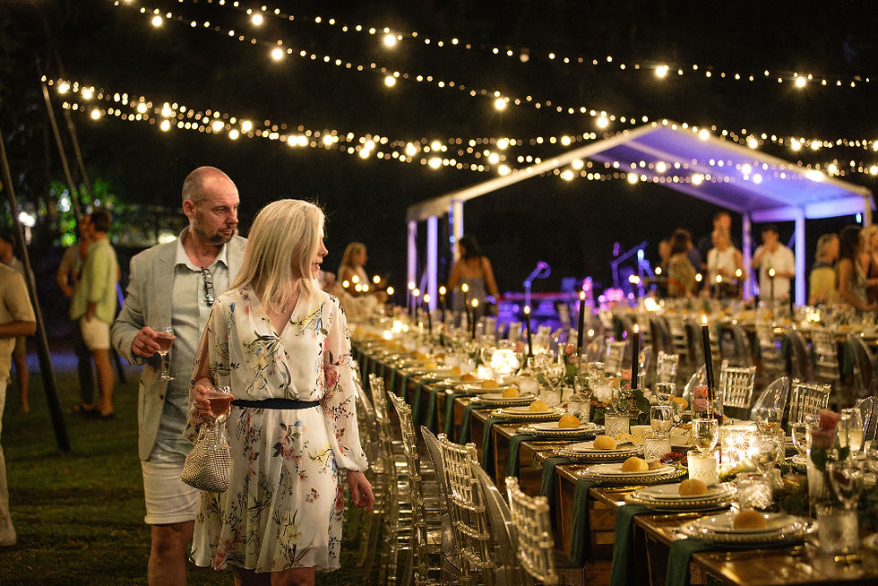 Guests at an evening corporate event at The Grotto, Sheraton Grand Mirage Resort in Port Douglas, photographed by Shamrock Space Studio.
