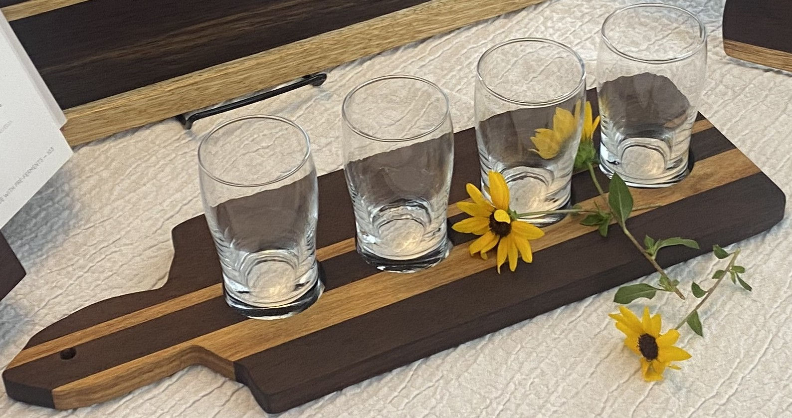 Sea Turtle Peruvian Walnut Canary Wood Flight Board