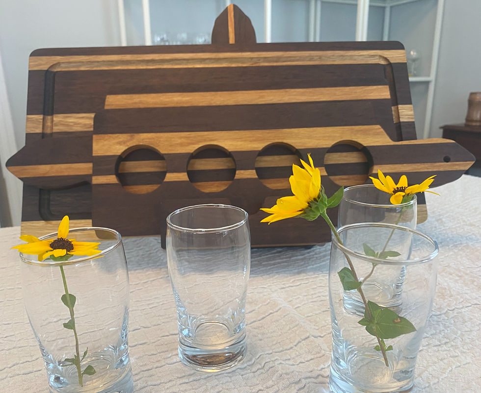 Sea Turtle Peruvian Walnut Canary Wood Set