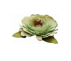 tarjeta flor 3D verde